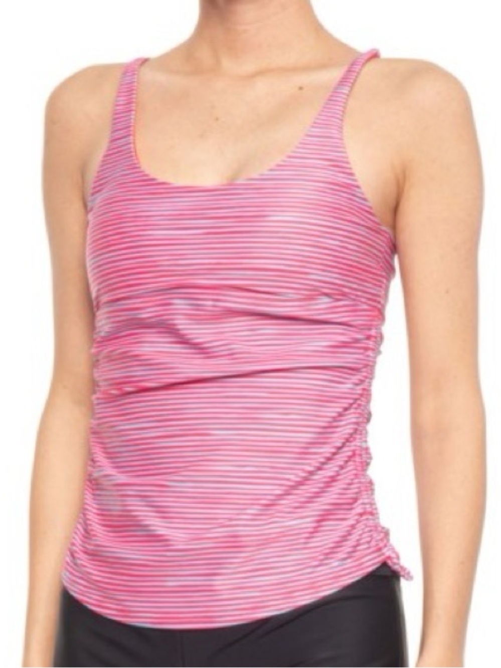 prAna | Melody Tankini top in the Papaya Tradewinds striped colorway Size XS